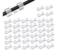 SHUNCHG 40 Pièces Clips Rangement de Câble Auto-adhésifs Murales Cable Management Support pour TV/PC/Souris USB, Bureau, Maison, Gestion des Câbles, Transparent