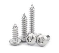 SHUNCHG 50 pièces M4 x 20mm Vis Autotaraudeuses Vis à Bois Tête Fraisée en Acier Inoxydable V2A Torx Vis à Tête Fraisée Vis à Bois à Tête Ronde Filetage Complet