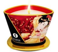 SHUNGA Bougie de Massage Lueur et Caresse Fraise Vin Pétillant 170 ml