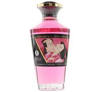 Shunga Huile chauffante Émotion de framboise – 100 ml