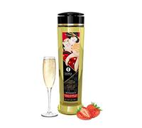 Huile De Massage Romance Saveur Fraise - Vin Petillant - 240 Ml Shunga Erotic Art