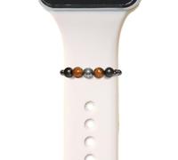 Shungite - Bracelet de montre intelligente à breloques décoratives | Compatible avec Apple iWatch Galaxy Oculus | 38 mm, 40 mm, 41 mm, 42 mm, 44 mm, 45 mm, 49 mm | Protection de montre intelligente