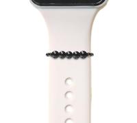 Shungite - Bracelet de montre intelligente à breloques décoratives | Compatible avec Apple iWatch Galaxy Oculus | 38 mm, 40 mm, 41 mm, 42 mm, 44 mm, 45 mm, 49 mm | Protection de montre intelligente