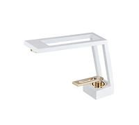 SHUNLI Robinet Salle de Bain Mitigeur de Lavabo en Laiton,Design Créatif Robinets de Lavabo,Moderne Robinet Lavabo,Blanc et Or,Froide&Chaude Réglable