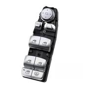 shunvcw Régulateur de bouton de commande de commutateur de lève-vitre principal chromé argenté/adapté for BMW 3 5 7 X5 X6 F30 F35 F25 F26 F07 F10 F18 F01 F02(Model B)
