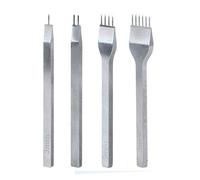 Shuny 4 Pcs Kit Outils Perforatrice, 4mm DIY Cuir Kit, Outils Perforatrice Artisanat du Cuir Griffe Perforateur, Trou Couture Diamant Laçage, pour Trous de Cuir DIY Artisanat du Cuir