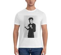 SHUOCAI David Byrne Eating Cereal T-Shirt Graphic t Shirt Sweat Shirts T-Shirt White L