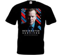 SHUOCAI Designated Survivor v4 Kiefer Sutherland T-Shirt Black S... T-Shirt Black XXL