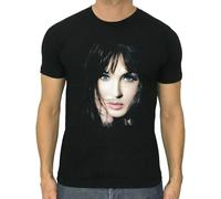 SHUOCAI Isabelle Adjani T-Shirt French Actress Cotton for Mens Black M