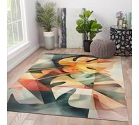 SHUODAOCO 60x90cm Tapis Colorés Zone Lavable Chambre Plante Tropicale Jeter Tapis Antidérapant Salon Entrée pour Salle à Manger Foyer
