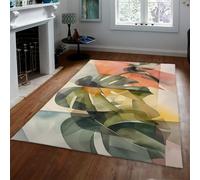 SHUODAOCO 60x90cm Tapis Tropicaux Lavables Chambre à Coucher Plante Tapis d’entrée de Salon antidérapant Salle à Manger Foyer Jeter Bureau de Porte