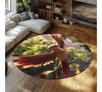 SHUODAOCO Mignon Oiseau Rond Tapis pour Salon Chambre à Coucher Animal Volant Perte résistant léger Chambre d’Amis Couloir Salle de Classe Cercle Tapis 60cm