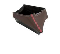 Shuogoufeng Store Accoudoir central siège voiture conduite gauche boîte rangement plateau rangement compatible avec B*MW X1 F48 X2 F39(BrownLeather RedEdge)