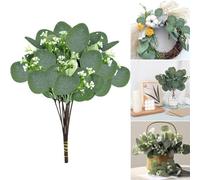 SHUOHONG 18 Pièces Plantes Artificielles Interieur Branches Eucalyptus, Fleurs Artificielles Deco, Eucalyptus Artificiel, Bouquet Fleur Artificielle, Eucalyptus pour Décoration Mariage y Baptême (B)