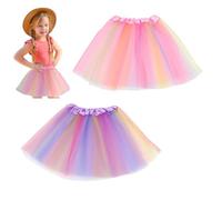 SHUOHONG 2 Pièces Jupe Tulle Femme, Deguisement Femme Tutu 3 Couches, Ballet Fille Jupon Tulle Tutu Rose, Cosplay Princesse pour Fête d'anniversaire