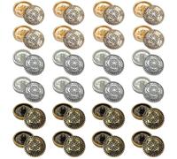SHUOHONG 24 Pièces Boutons Mercerie, Bouton Pression Metal, Bouton Pression, Vintage Avec Poignée Mercerie Boutons Pour Coudre un Manteau Rétro Veste Cardigan, Artisanat Diy, Blazer, Chemise, Uniforme