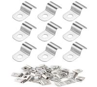 SHUOHONG 50 Pièces Collier de Serrage en U, Collier de Serrage Inox, Collier Serrage Inox, Collier de Serrage Métallique, Collier Durite, U-Tube Pince Anneau Fixation Tuyau, Collier de Fixation Ø 6 mm