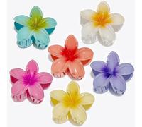 SHUOHONG 6 Pièces Pince Cheveux Fleur, Barrette Fleur Antidérapantes 8cm, Barettes Cheveux Femme en Forme de Fleurs, Fleurs Multicolore Accessoires Cheveux pour Cheveux Epais et Fins
