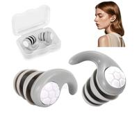 SHUOHONG Bouchon D'oreille, Silicone Flexible, Bouchon Oreille Anti Bruit, Réutilisable et Lavable, Quiet Bouchons D'oreilles pour Dormir, Boule Quies Sommeil pour Musique, Fêtes, Concerts (Gris)