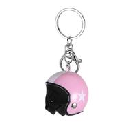 SHUOHONG Casque Moto Porte Clé 3D Mini avec Fermoir Mousqueton - Personnalisé pour Cadeaux D'anniversaire et de Vacances