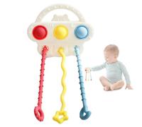 SHUOHONG Jouet Montessori, pour Développer la Motricité Fine, Sensoriel Bebe Jeux Bebe 6 Mois, Jeux de Corde à Tirer, Jouet de Dentition pour Bébé, Cadeau pour Garçons Filles, pour Voiture Poussette