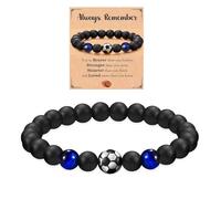 SHUOHONG Mode Bracelet ado Garcon, Football Enfant Bracelet, Bracelet Amitié, Cadeau Garçon 10-12 Ans, Enfant Noël Bijoux, Sport Garçon Idée Cadeau Fan de Foot, au Frère Fils Neveu (Style Élastique)