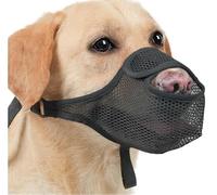 SHUOHONG Muselière Chien Souple Réglable Nylon, Musoliaire Chien Anti-Morsure, Museliere pour Chiens, Museliere pour Chiens Petit, Museliere Chien pour Les Chiens de Taille Grande, Moyenne (Noir-L)