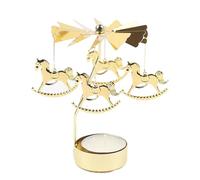 SHUOHONG Photophore Bougie, Bougeoir Rotatif en Métal, Bougeoir Chauffe-Plat pour Bougeoirs, Bougeoir Doré, Porte Bougie Decorative, Contenant pour Bougie, Deco Interieur Salon Mariage (Q)
