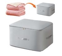 SHUOHONG Sac Compression Voyage, 54x42x60 CM Organisateur Auto Compression avec Poignée Renforcée, Sac Rangement Vetement Pliables, Sac Rangement Couette pour Literie Couvertures Jouets (Gris)