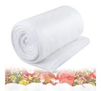 SHUOHONG Tapis Neige Noel Neige Artificielle Décorative Tapis Blanc Noel Moelleuse Feutrine Blanche Couverture Fausse Décoration Halloween de Artificielle Décorative pour Hiver Fête