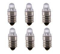 ShuoHui Ampoules LED E10 3 V 6000 K Blanc Ampoule LED pour lampe de poche Phare Terre négative (6)