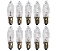 ShuoHui Bougie pointe E10 12V 3W Ampoule de rechange pour chaînes lumineuses et arcs 2700K 30lm (10)