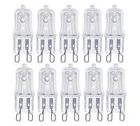 ShuoHui HaloPin Lot de 10 ampoules halogènes G9 à intensité variable 18 W Remplace 18 W Angle d'éclairage 35° Blanc chaud 2700