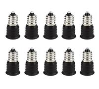 ShuoHui Lot de 10 adaptateurs E12 vers E14 pour culot de lampe E12 vers E14 - Adaptateur de culot de lampe E12 vers E14 - Pour ampoules à incandescence, LED, halogènes à économie d'énergie