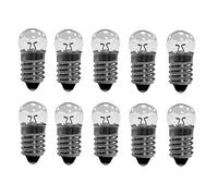 ShuoHui Lot de 10 ampoules E10 DC 0,3 A Blanc chaud Ampoule miniature à vis Glühlampe Glühbirne (4,8 V)