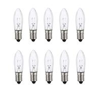 ShuoHui Lot de 10 ampoules halogènes E10 de rechange pour guirlande lumineuse 14 V 3 W 3000 K