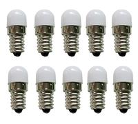 ShuoHui Lot de 10 ampoules LED E10 3 V blanc chaud AC/DC E10 miniatures à vis 0,2 W 3000 K (3 V)
