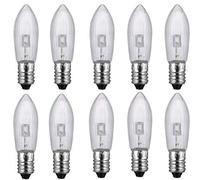 ShuoHui Lot de 10 ampoules LED E10 de rechange pour guirlande lumineuse 9 V-55 V CA 0,2 W 3000 K 20 lm