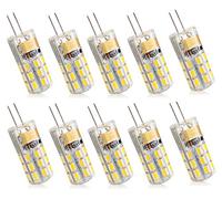 ShuoHui Lot de 10 ampoules LED G4 2,5 W 24 x 2835 SMD 180 lm Remplacement pour ampoules halogènes de 20 W, 12 V AC/DC Blanc chaud 3000 K, 360 degrés, ampoules LED, ampoules LED non dimmables