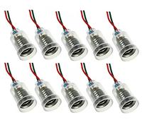 ShuoHui Lot de 10 culot de lampe E10, montage à vis LED, petit support de lampe avec câble pour expérimentation de la maison, accessoires de test électrique