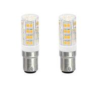 ShuoHui Lot de 2 ampoules B15 B15D 110 V-265 V à baïonnette B15d à double contact, 5 W = 40 W, équivalent blanc, pour éclairage d'appareils basse tension (blanc froid 6000 K)