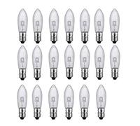 ShuoHui Lot de 20 ampoules LED E10 de rechange, pour guirlande lumineuse, 9 à 55 V CA, 0,2 W, 3000 K