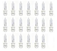 ShuoHui Lot de 25 ampoules de rechange pour mini guirlandes lumineuses, ampoules à incandescence, 7 V, 1,1 W, sous blister, blanc chaud