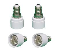 ShuoHui Lot de 4 adaptateurs E14 vers G4 MR16 GU5.3 GU4 pour ampoule LED ou halogène