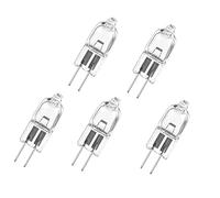 ShuoHui Lot de 5 ampoules halogènes à culot à broches G4, culot G4, intensité variable, 12 V, 20 W, blanc chaud -2800 K, ampoules Clear Capsule