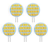 ShuoHui Lot de 5 ampoules LED G4 blanc chaud 3 W AC/DC 12 V, 3000 K, 400 lm, remplacement pour ampoules halogènes 30 W, ampoules LED G4 à culot à broches