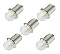 ShuoHui Lot de 5 lampes de poche LED P13.5S - Culot P13.5S - Blanc chaud - 3 V - Remplacement pour phares, lampes de poche, non polaires (3 V)