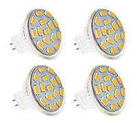 ShuoHui Spot LED MR11 GU4 3 W blanc chaud 3000 K 120° 350 lm MR11 30 W halogène de rechange AC DC 12 V-24 V GU4 MR11 Blanc chaud Pour plafonnier Intensité non variable (4)
