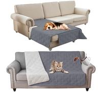 SHUOJIA Couverture Imperméable Antidérapant Grand pour Lit, Canapé, Matelas - Protecteurs Incontinence pour Voiture, Animaux Chien Chat (30x50in, Grey)