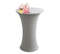 SHUOJIA Housse Mange Debout Nappe Table Haute de Housse pour Table Haute de Reception Ronde Stretch Spandex Nappe Mange-Debout Protection Table Cocktail de Bistro/Banquet (Light Gray,1Pcs-80cm)